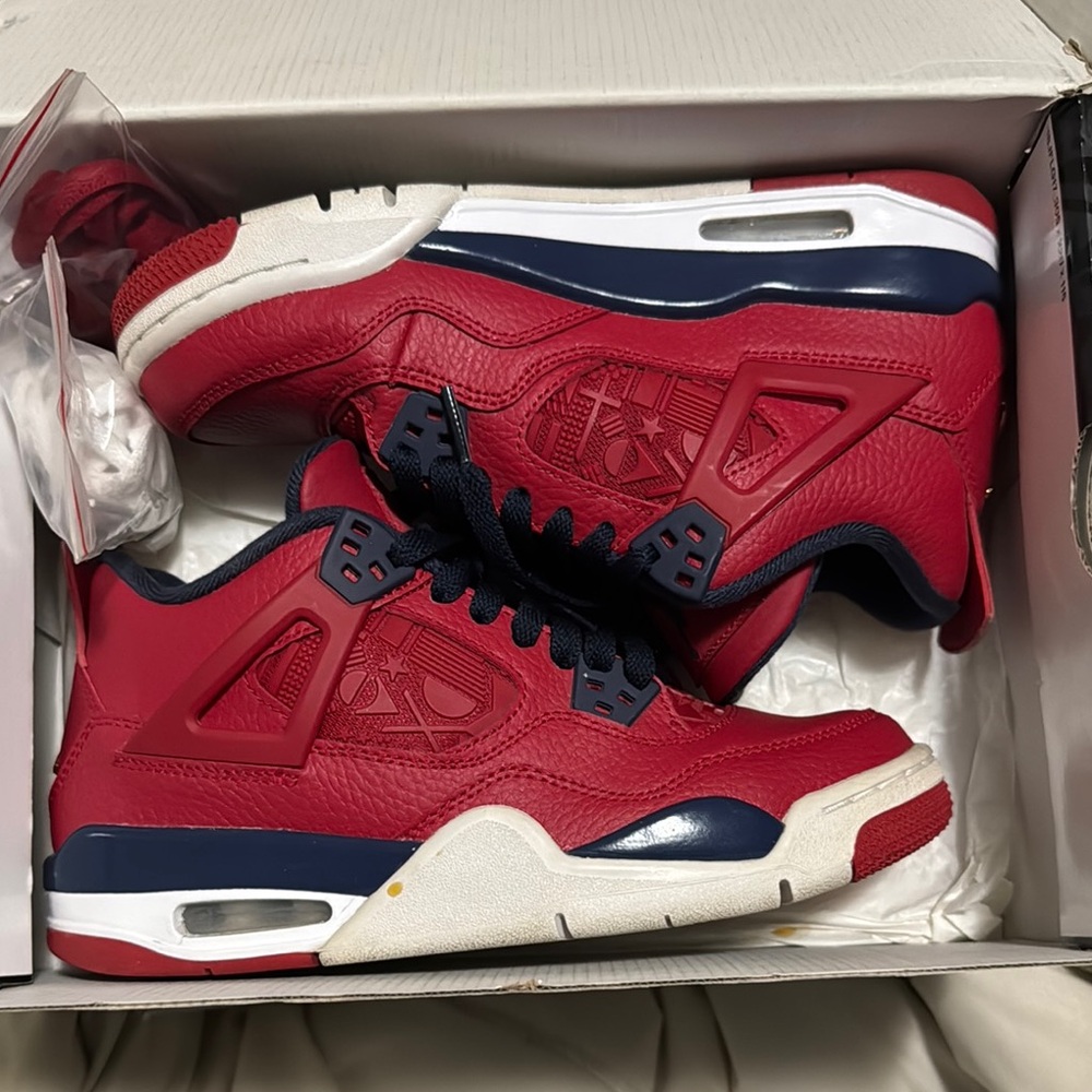 Kids Red and Navy Sneakers